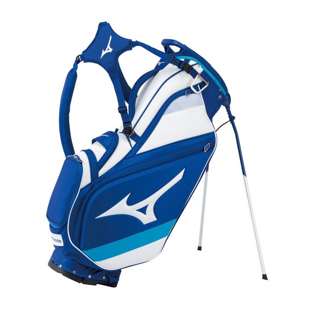 Mizuno Men's Tour 6-Way Stand Bag Blue/White (240231-OYA)